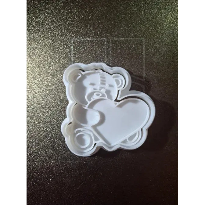 Cortador De Galletas De Oso De Peluche Con Corazón 2