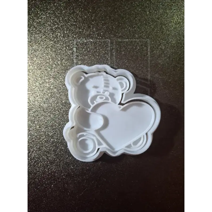 Cortador De Galletas De Oso De Peluche Con Corazón