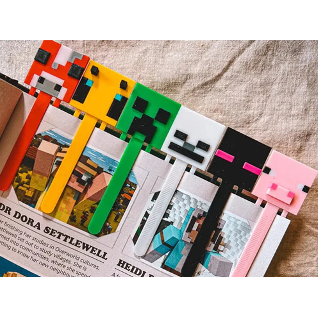 Marcapáginas Colección De Minecraft (pack 6 Un)