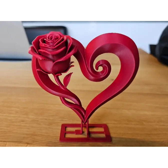 Escultura Corazón De Rosa Regalo De San Valentín 1