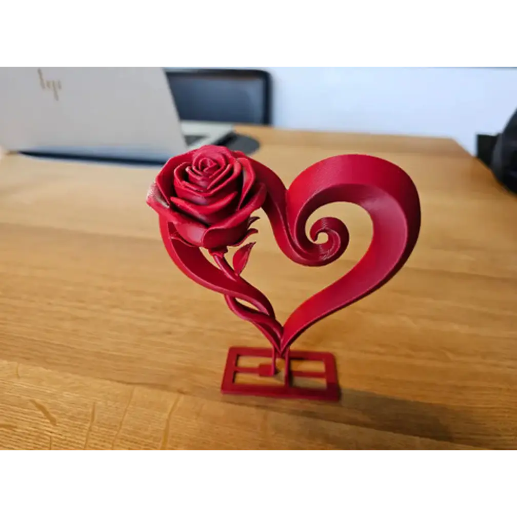 Escultura Corazón De Rosa Regalo De San Valentín 2