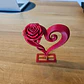 Escultura Corazón De Rosa Regalo De San Valentín - Miniatura 3