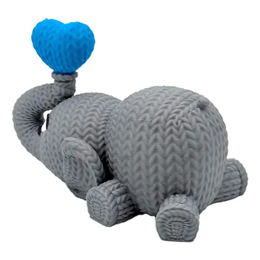 Elefante De Punto Soplando Un Corazón - San Valentín