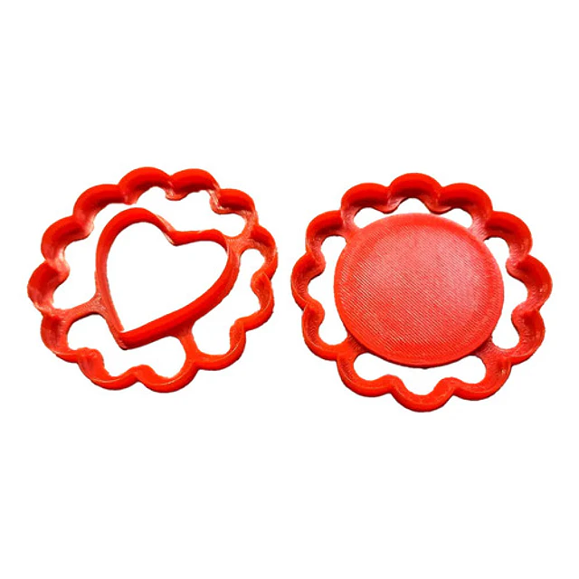 Cortador De Galleta - Corazón En Flor
