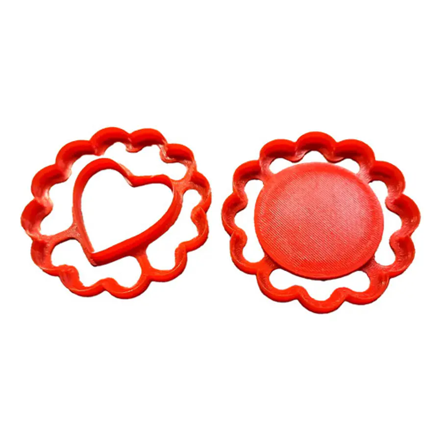 Cortador De Galleta - Corazón En Flor