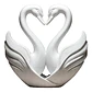 Figura Decorativa - Corazón De Cisnes - Miniatura 1
