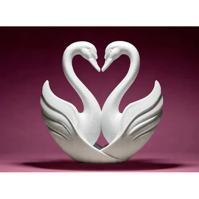 Figura Decorativa - Corazón De Cisnes 2