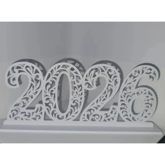 Figura Decorativa - Letrero Año Nuevo 2026 2