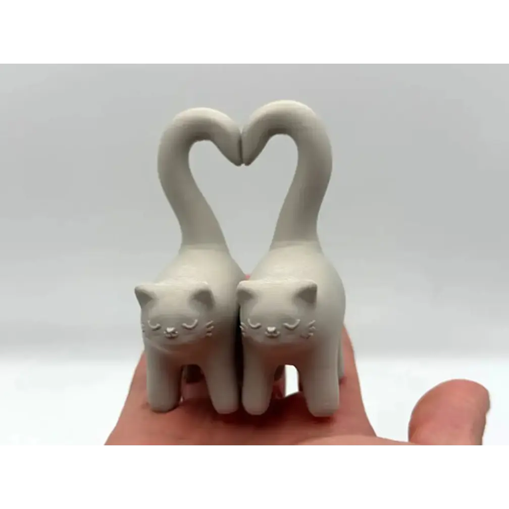 Figura Decorativa - Gatitos Con Cola Corazón 1