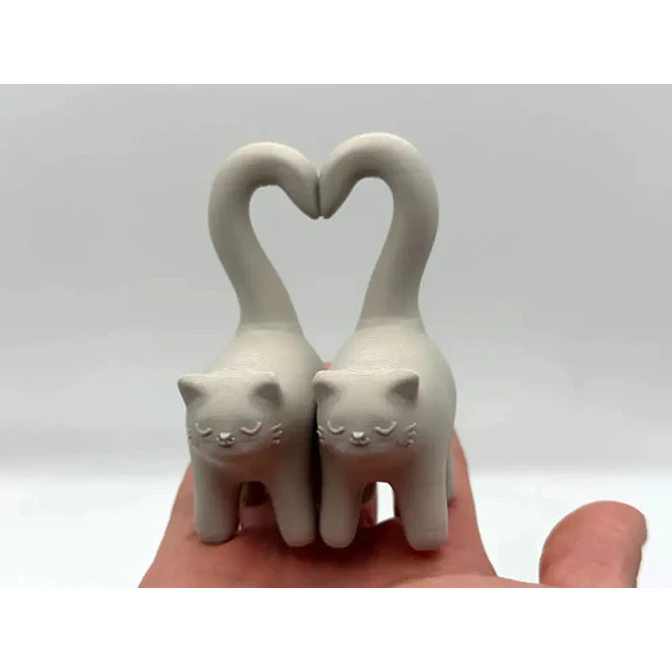 Figura Decorativa - Gatitos Con Cola Corazón 1
