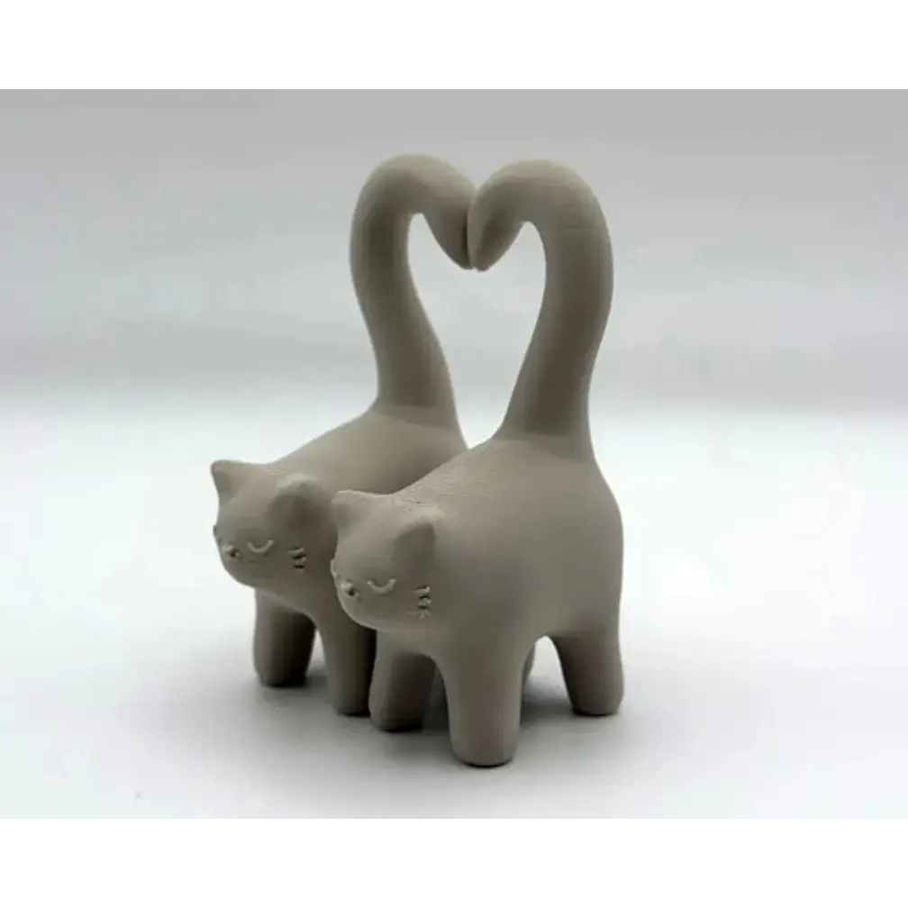 Figura Decorativa - Gatitos Con Cola Corazón 3