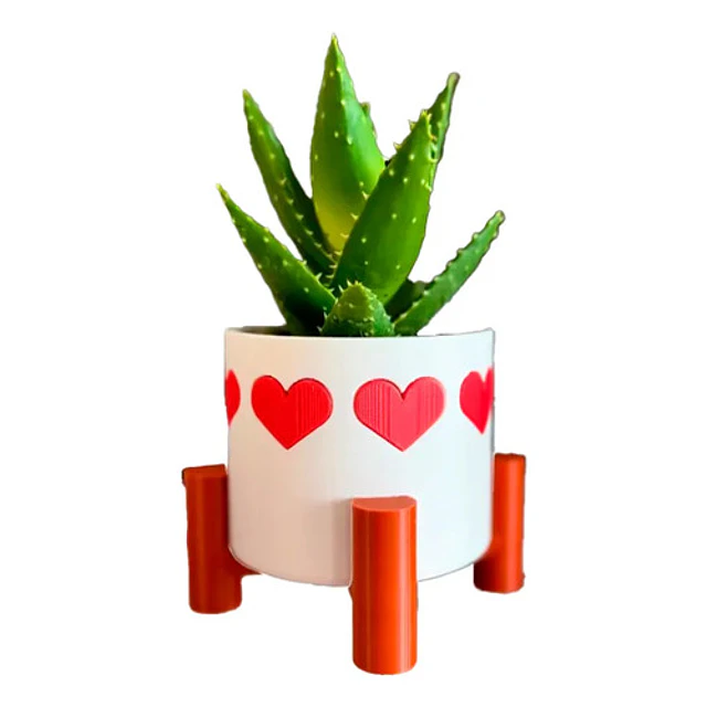 Maceta De Corazones - San Valentín