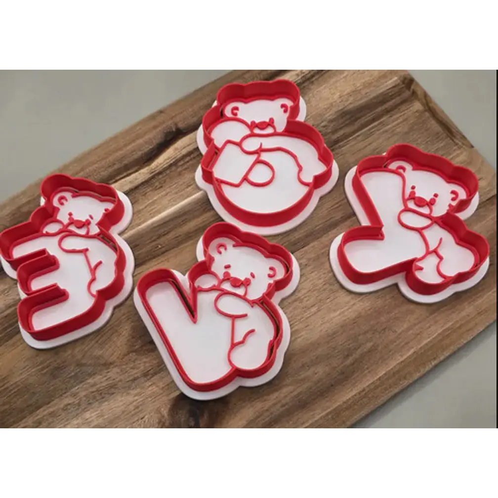 Cortador Y Estampador De Galletas - Oso Love (pack 4 Un) 3