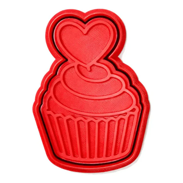 Cortador De Galletas  Cupcake Del Amor