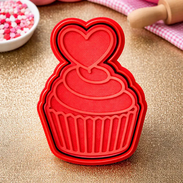 Cortador De Galletas  Cupcake Del Amor