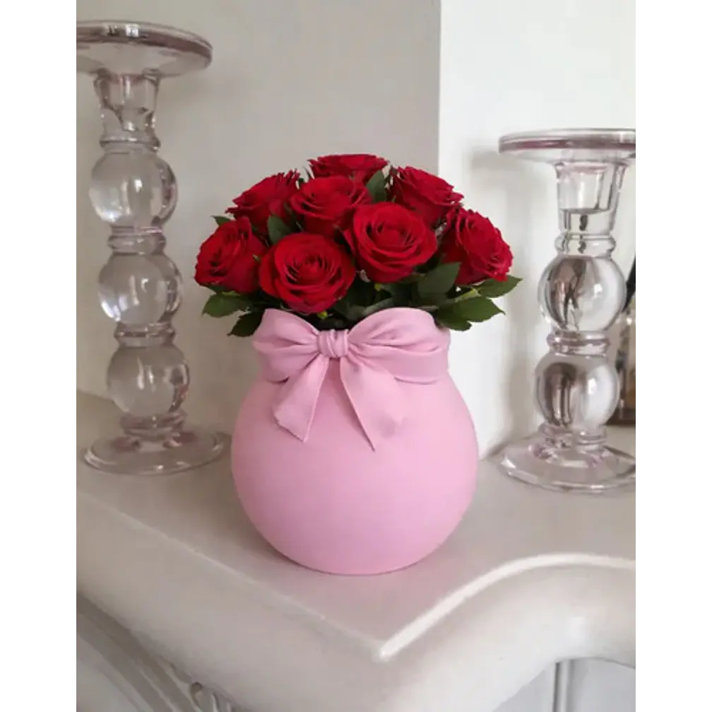 Jarrón Con Lazo - San Valentín 2