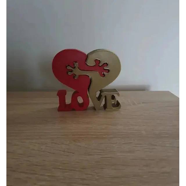 Figura Decorativa - Corazones Enamorados Día De San Valentín