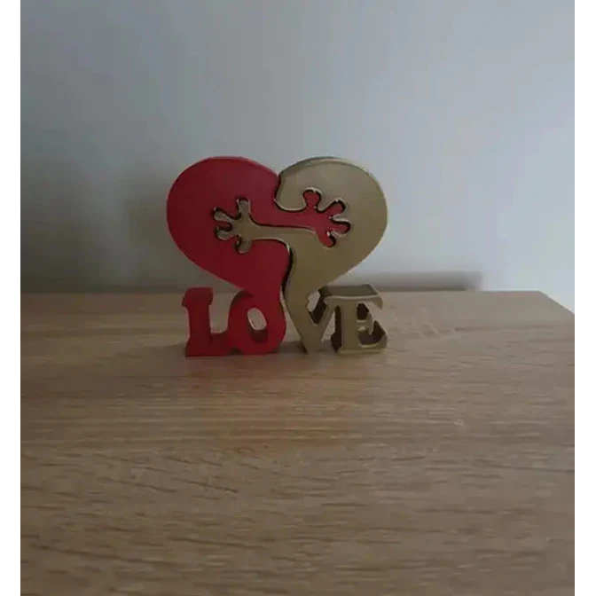 Figura Decorativa - Corazones Enamorados Día De San Valentín 2