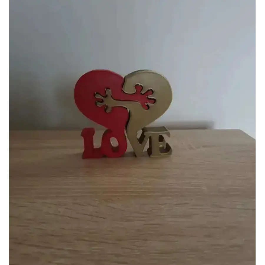 Figura Decorativa - Corazones Enamorados Día De San Valentín
