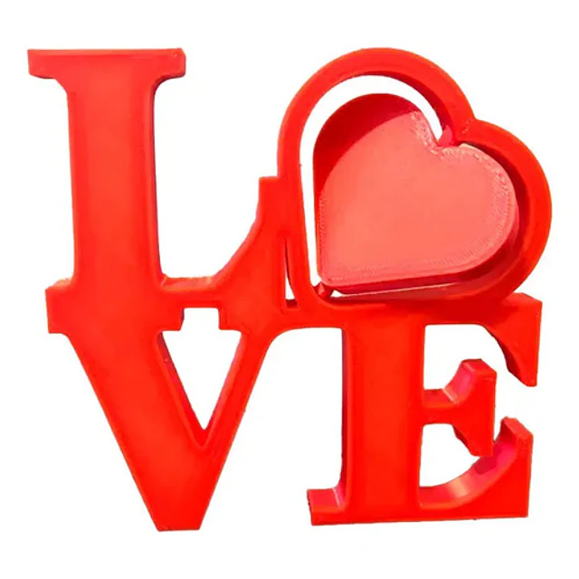 Figura Decorativa - Letrero De Amor Con Corazón