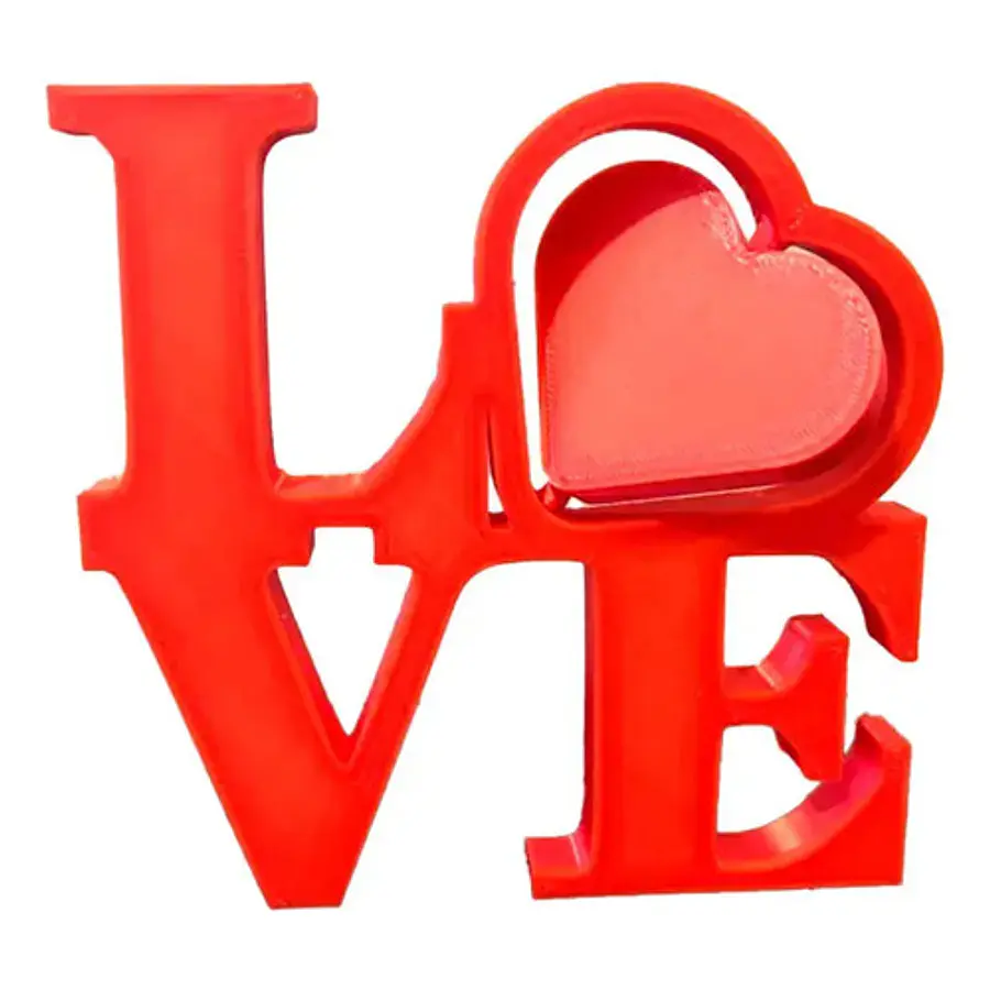 Figura Decorativa - Letrero De Amor Con Corazón