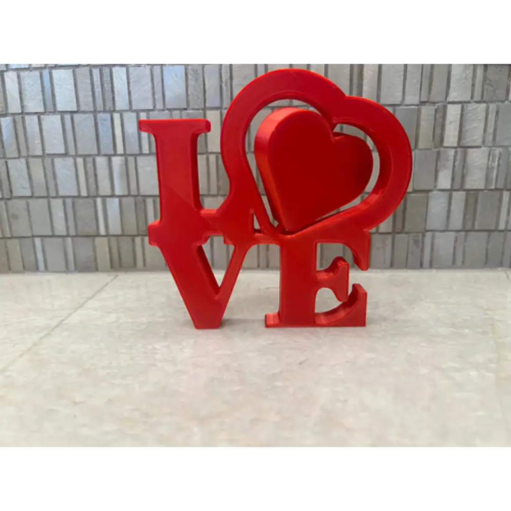 Figura Decorativa - Letrero De Amor Con Corazón 3