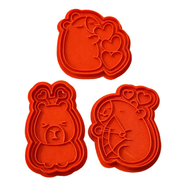 Cortadores De Galletas De Capibara - San Valentín