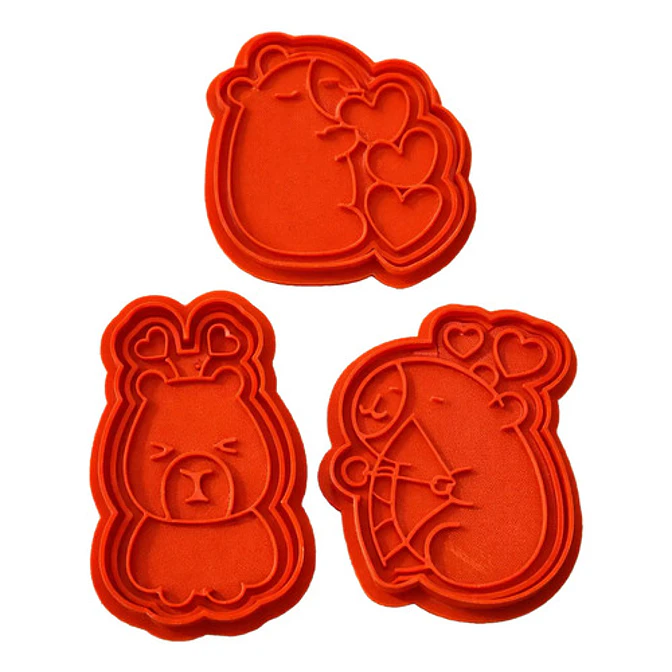 Cortadores De Galletas De Capibara - San Valentín 1