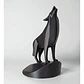 Escultura Lobo Aullador - Miniatura 1