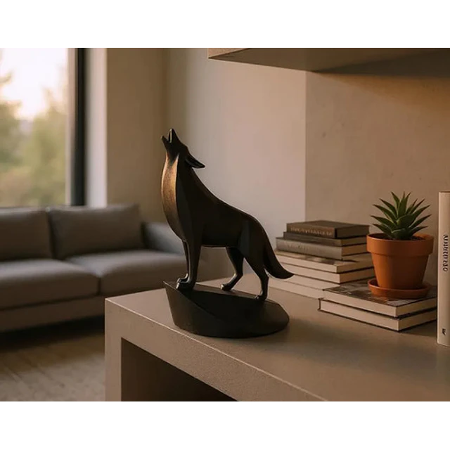 Escultura Lobo Aullador