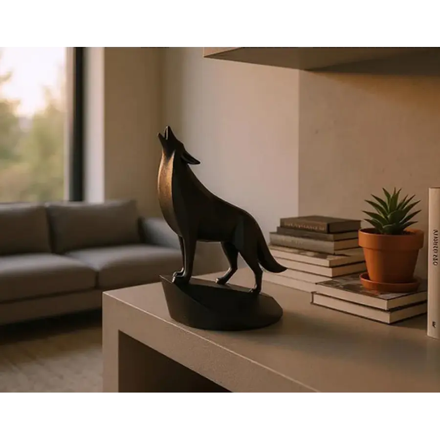 Escultura Lobo Aullador