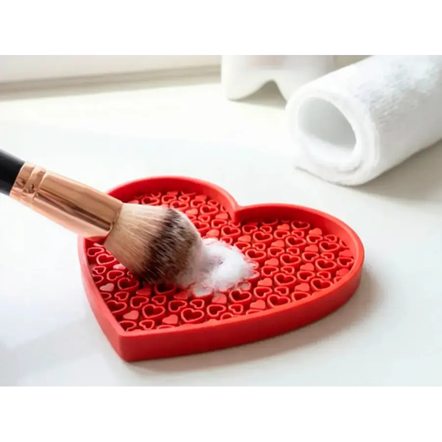 Limpiador De Brochas De Maquillaje - Diseño Corazón