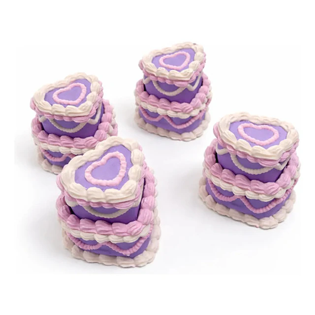Clicker De Pastel Con Forma De Corazón (pack 4 Un)