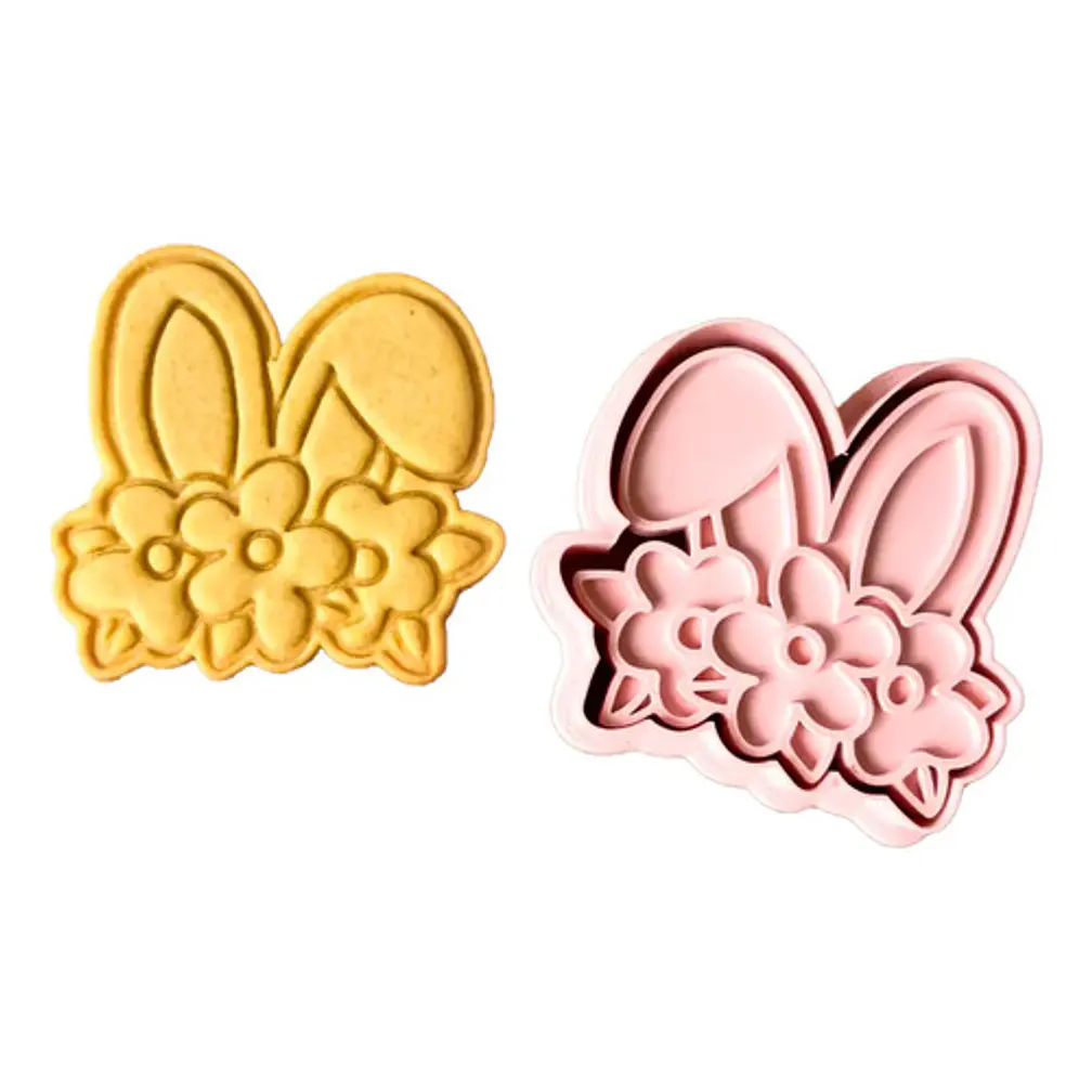 Cortador Y Sello De Galletas - Orejas De Conejito De Pascua 1