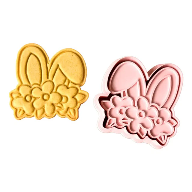 Cortador Y Sello De Galletas - Orejas De Conejito De Pascua