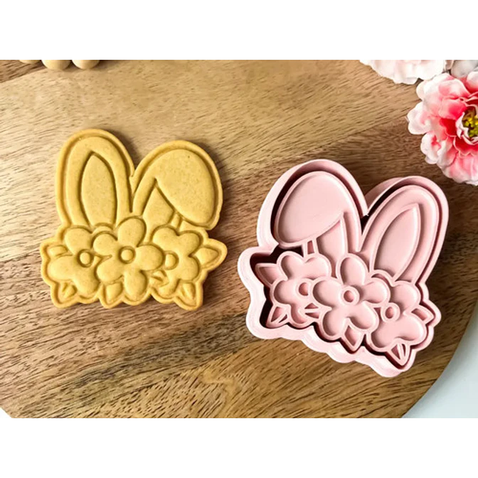 Cortador Y Sello De Galletas - Orejas De Conejito De Pascua 3