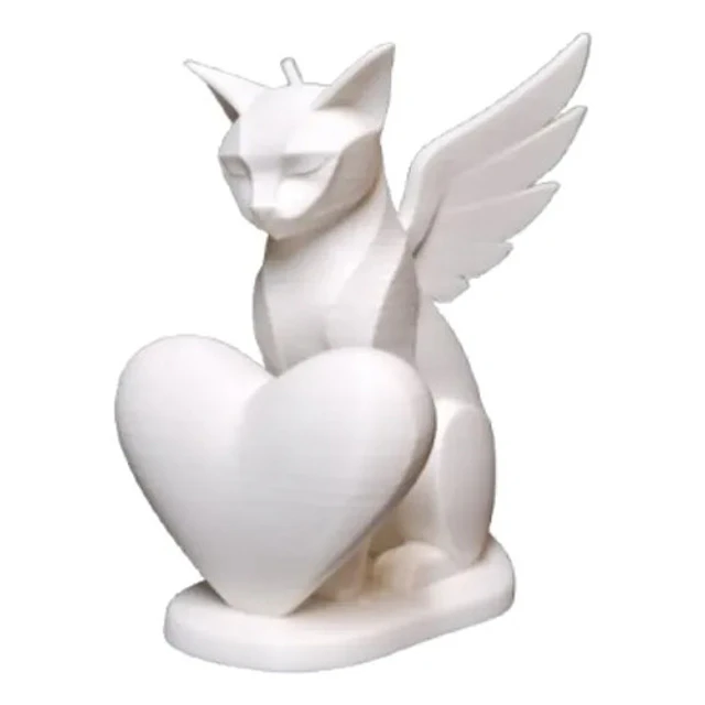 Figura Decoración- Escultura Gato Alado Moderno
