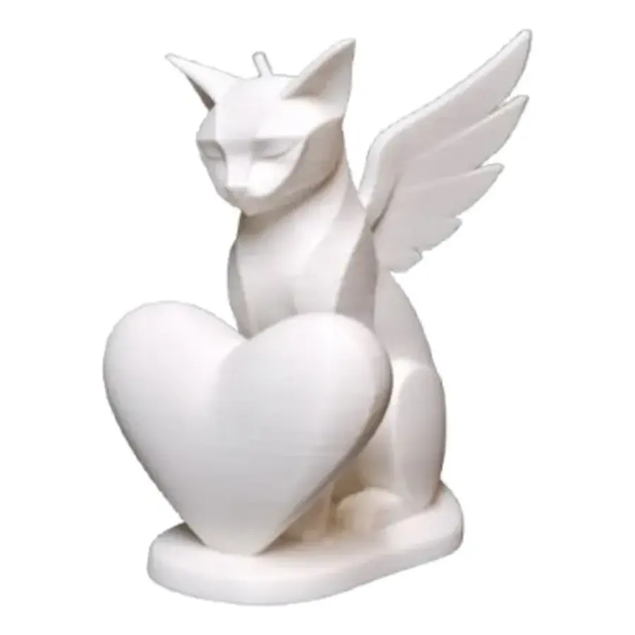 Figura Decoración- Escultura Gato Alado Moderno