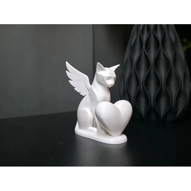 Figura Decoración- Escultura Gato Alado Moderno 3