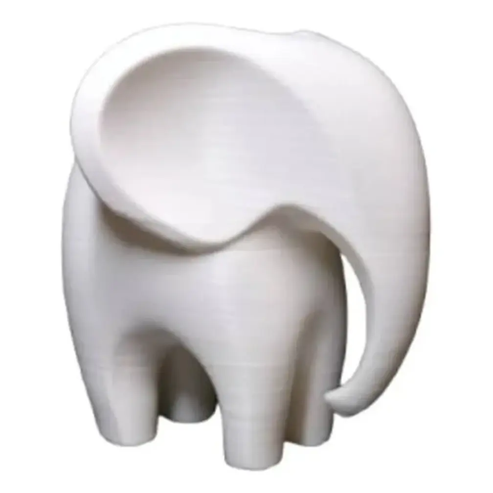 Escultura Elefante Minimalista Blanco 1