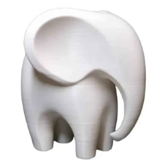 Escultura Elefante Minimalista Blanco 1