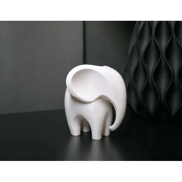 Escultura Elefante Minimalista Blanco