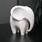 Escultura Elefante Minimalista Blanco - Miniatura 4