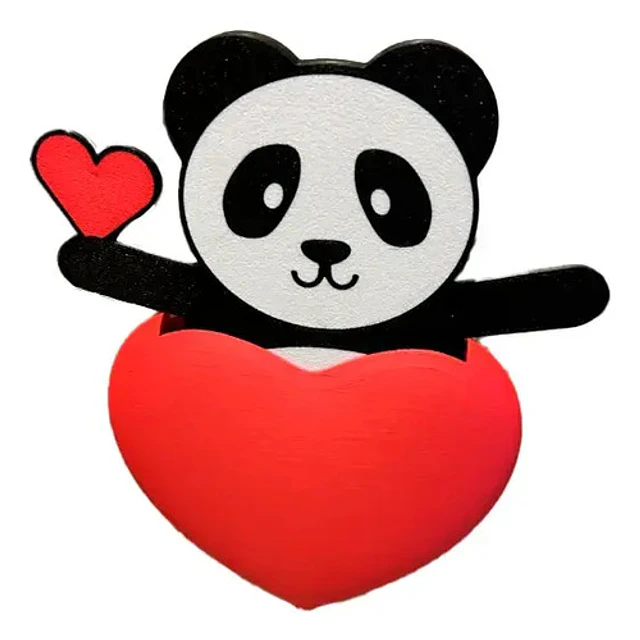 Figura Decorativa - Panda De San Valentín