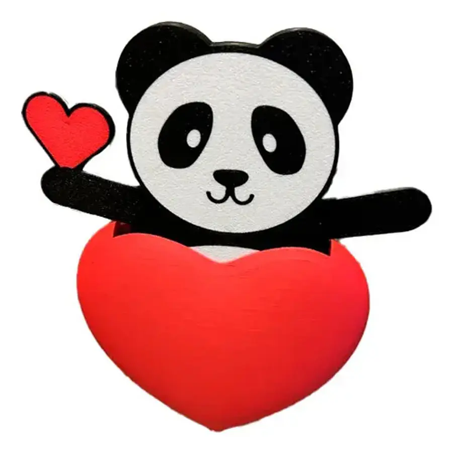 Figura Decorativa - Panda De San Valentín