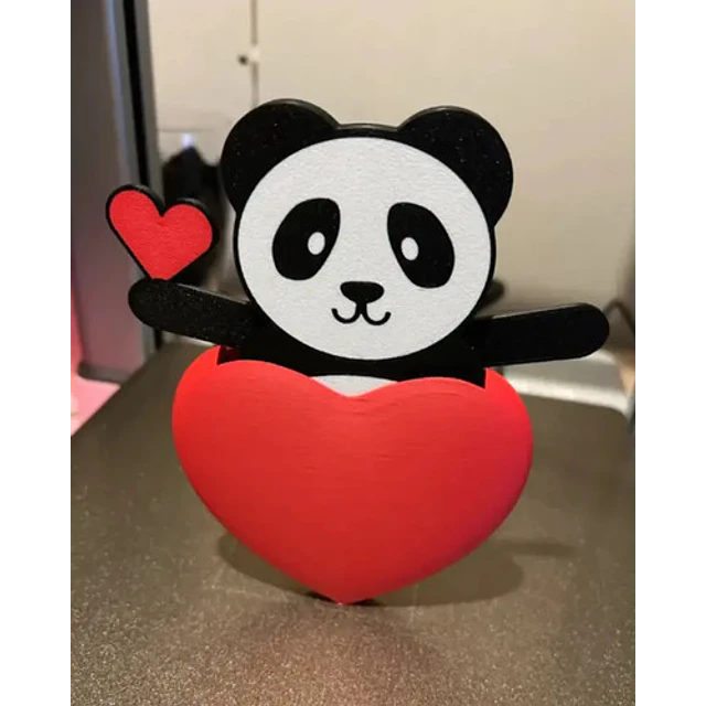 Figura Decorativa - Panda De San Valentín