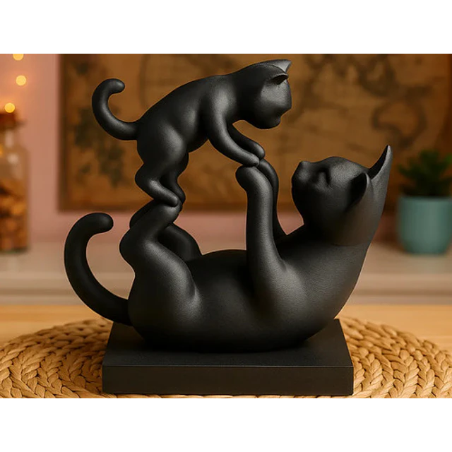 Escultura Gatos Fraternales