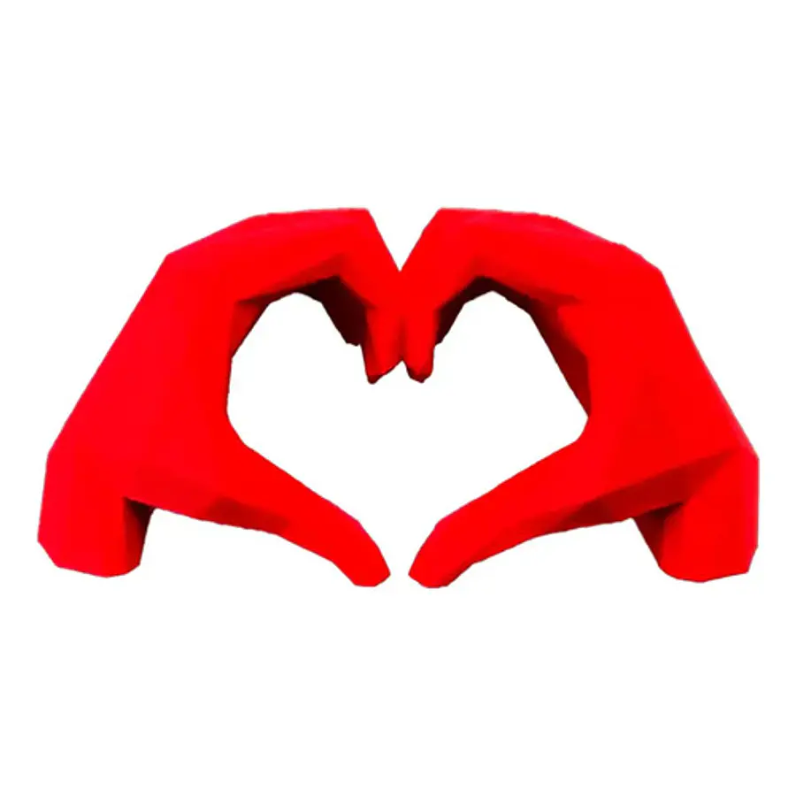 Figura Decorativa - Símbolo De Manos De Corazón