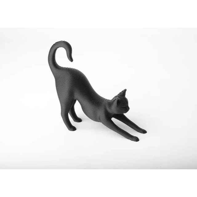 Escultura Gato Estirándose