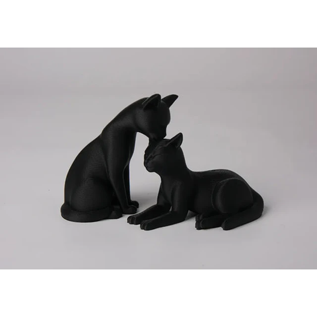 Escultura Gatos Minimalistas En Pareja
